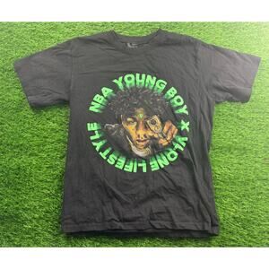 VLONE x NBA YoungBoy T Shirt Men’s M Black Green Lifestyle Graphic Tee Made USA